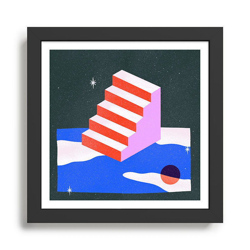 Alone Stairway  Framed Art Print Gallery Image 1