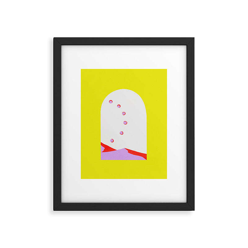 Chartreuse MountainScape Framed Art Print Gallery Image 6