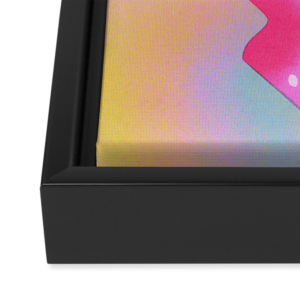 Cube in Full Color Framed Canvas Print Gallery Image 3