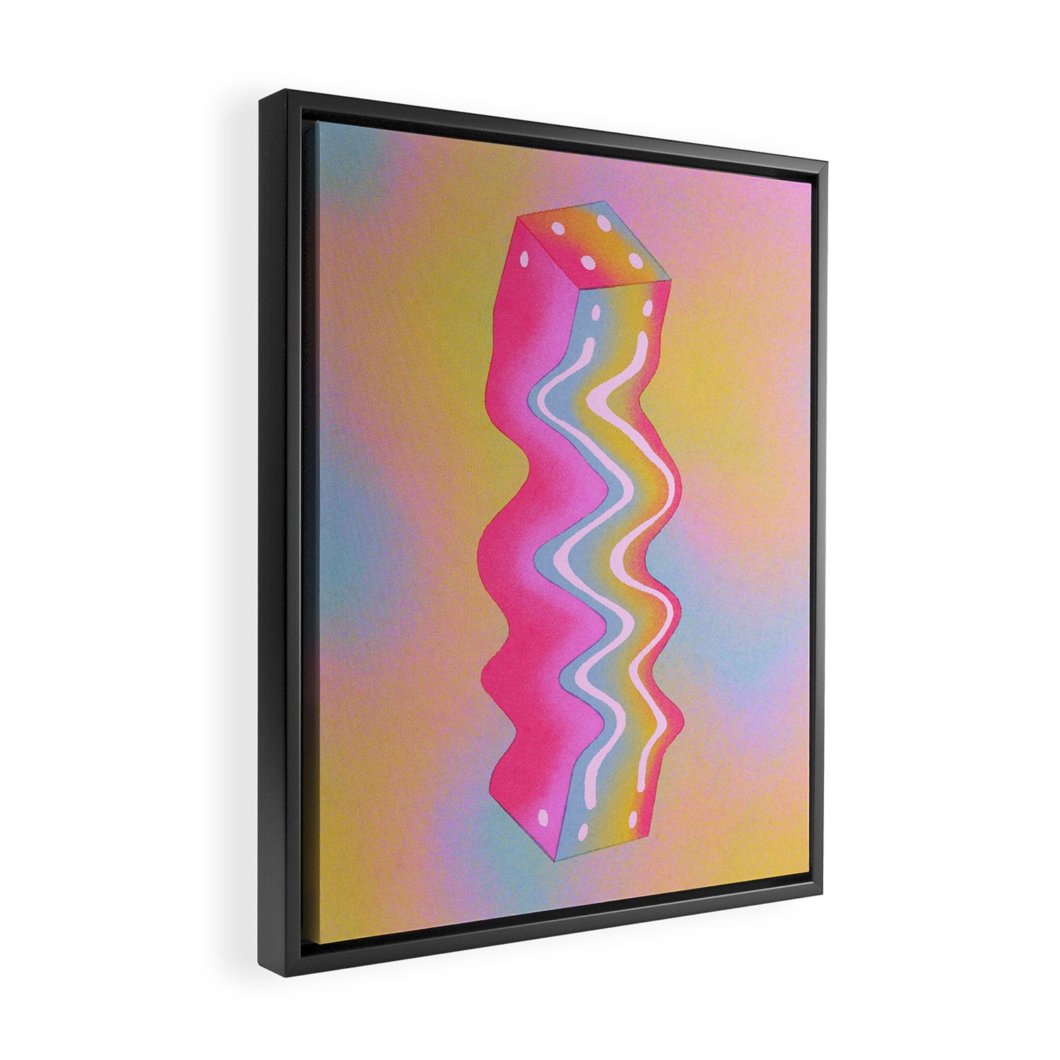 Cube in Full Color Framed Canvas Print Gallery Image 2