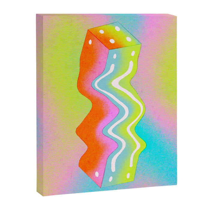 Cube in Neons Canvas Print Gallery Image 1