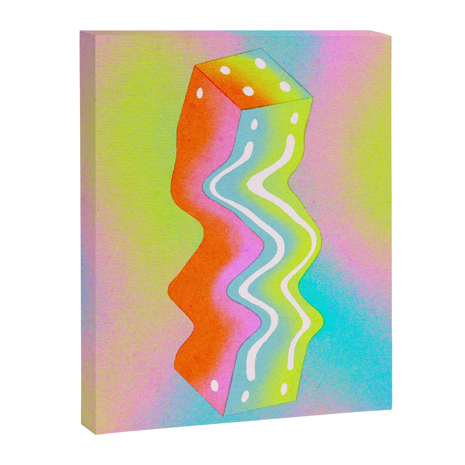 Cube in Neons Canvas Print Gallery Image 8