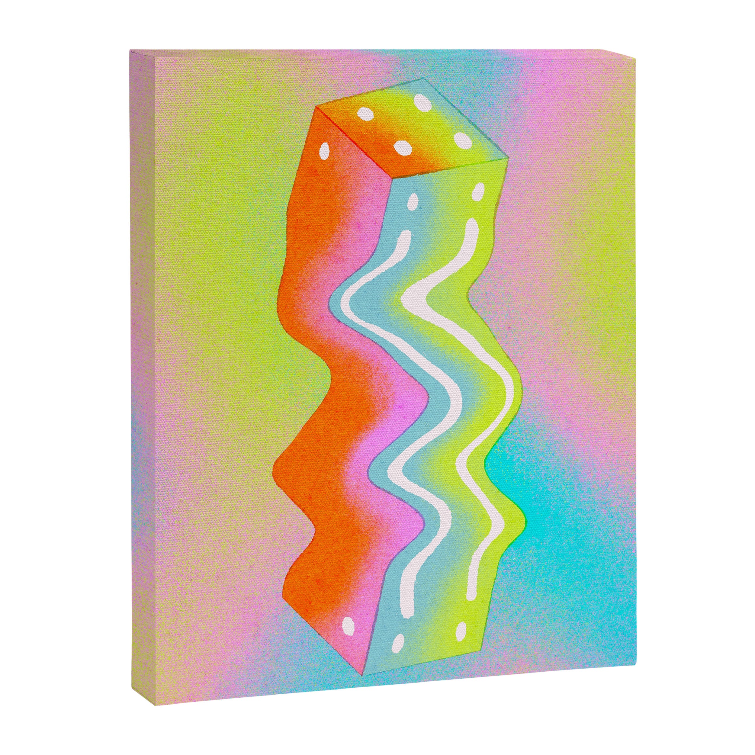Cube in Neons Canvas Print Gallery Image 8