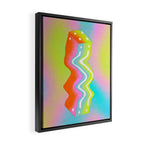 Cube in Neons Framed Canvas Print Gallery Image 2