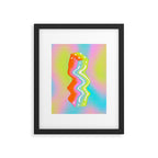 Cube in Neons Framed Art Print Gallery Image 6