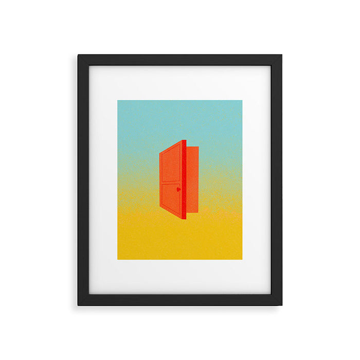 Door on Gradient Framed Art Print Gallery Image 1