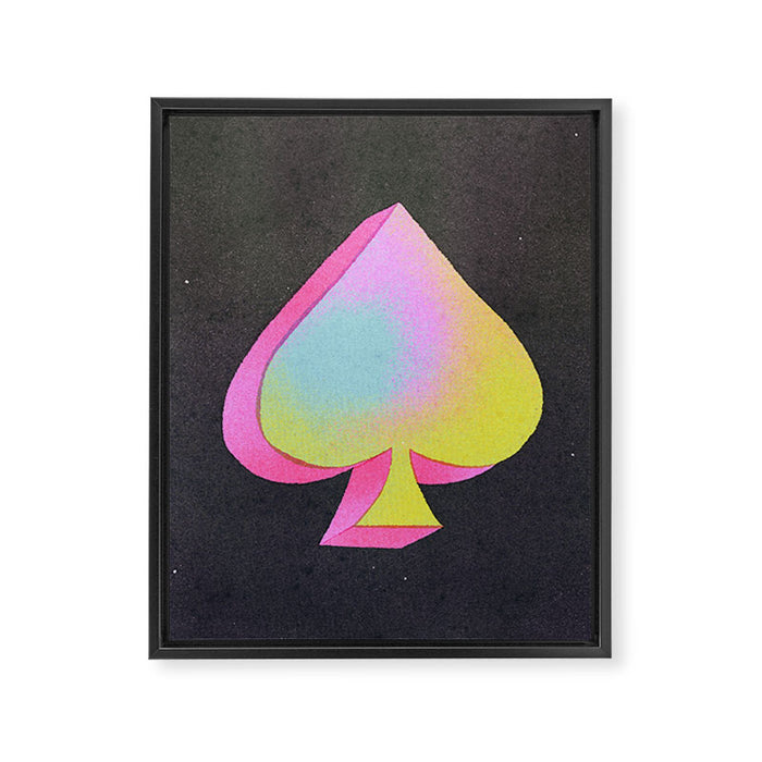 Iridescent Spade Framed Canvas Print Gallery Image 1