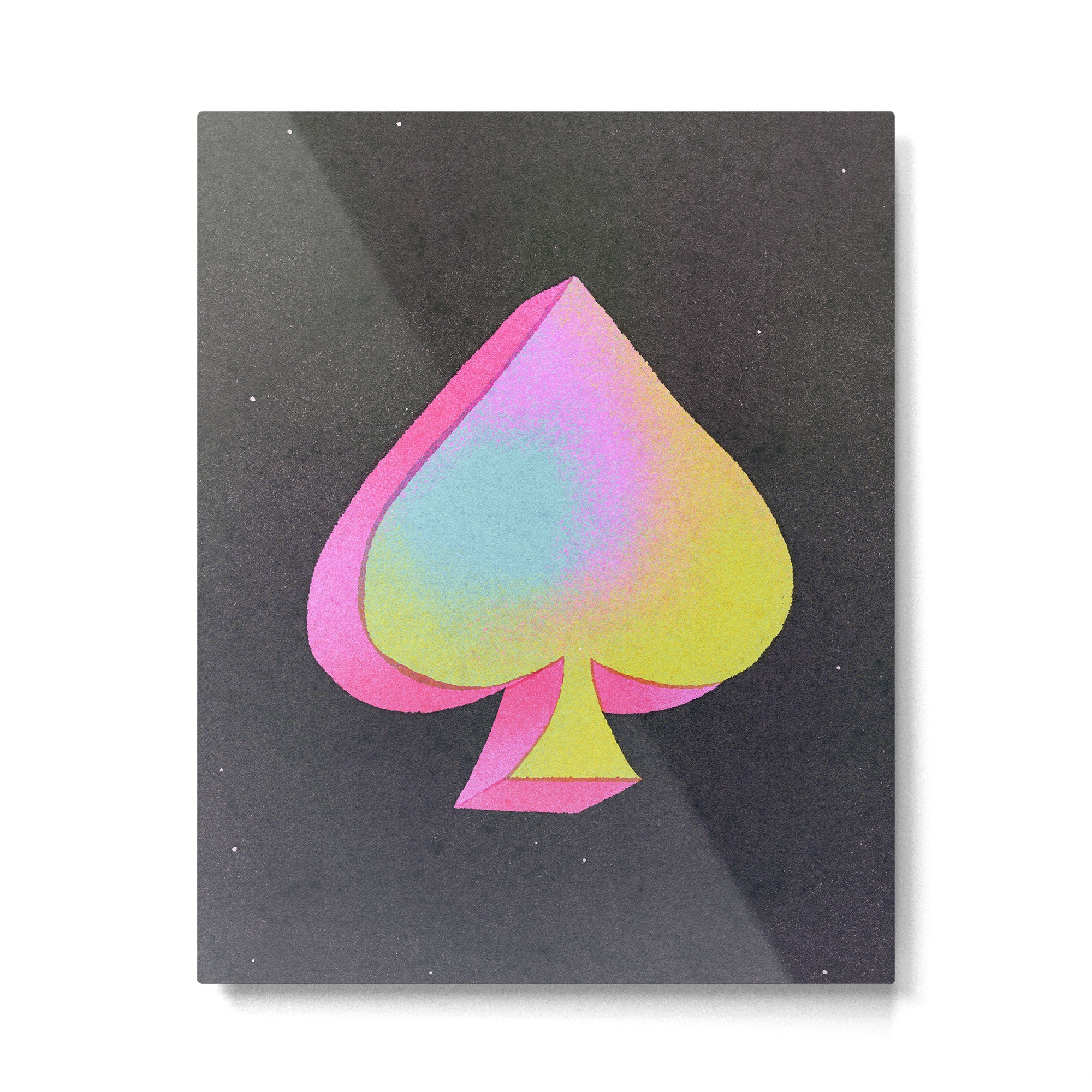 Iridescent Spade Metal Print Gallery Image 4