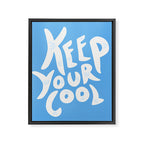 Keep Your Cool in Blue Framed Canvas Print Gallery Image 8