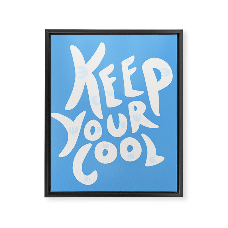 Keep Your Cool in Blue Framed Canvas Print Gallery Image 8