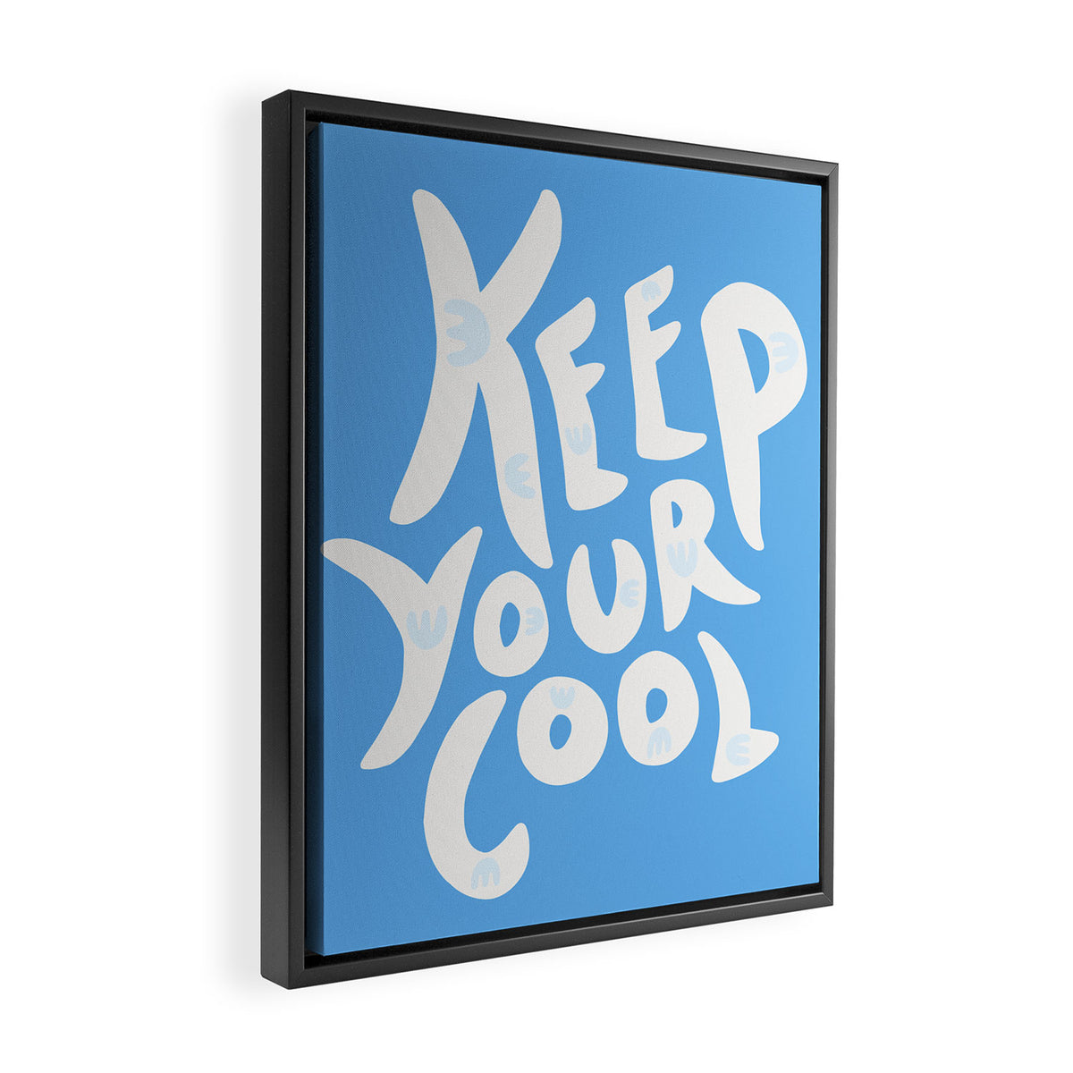 Keep Your Cool in Blue Framed Canvas Print Gallery Image 2