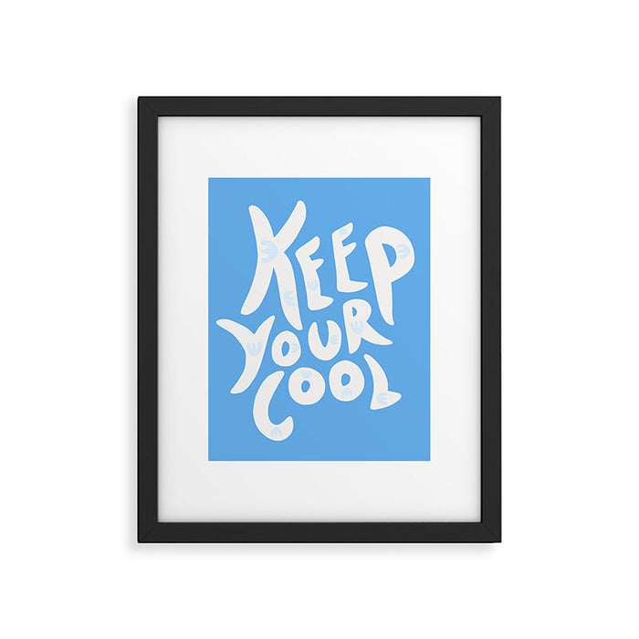 Keep Your Cool in Blue Framed Art Print Gallery Image 1