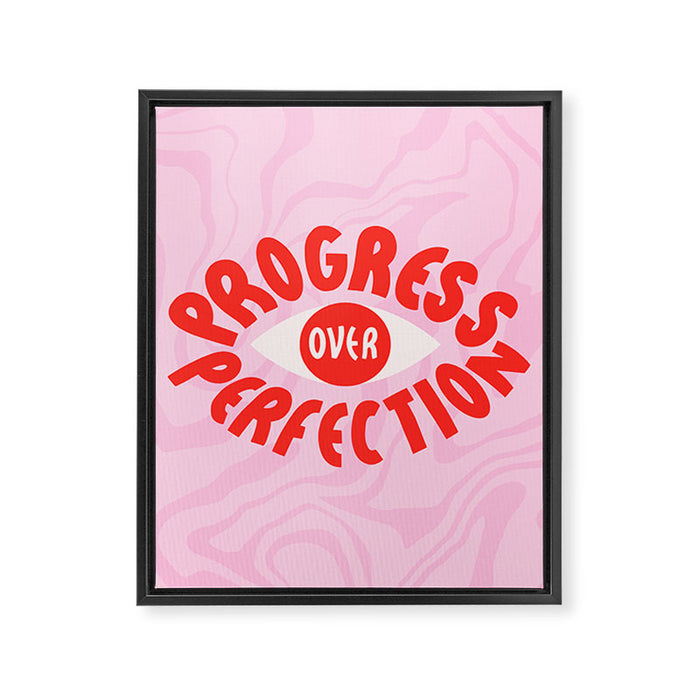 Progress over Perfection Framed Canvas Print Gallery Image 1