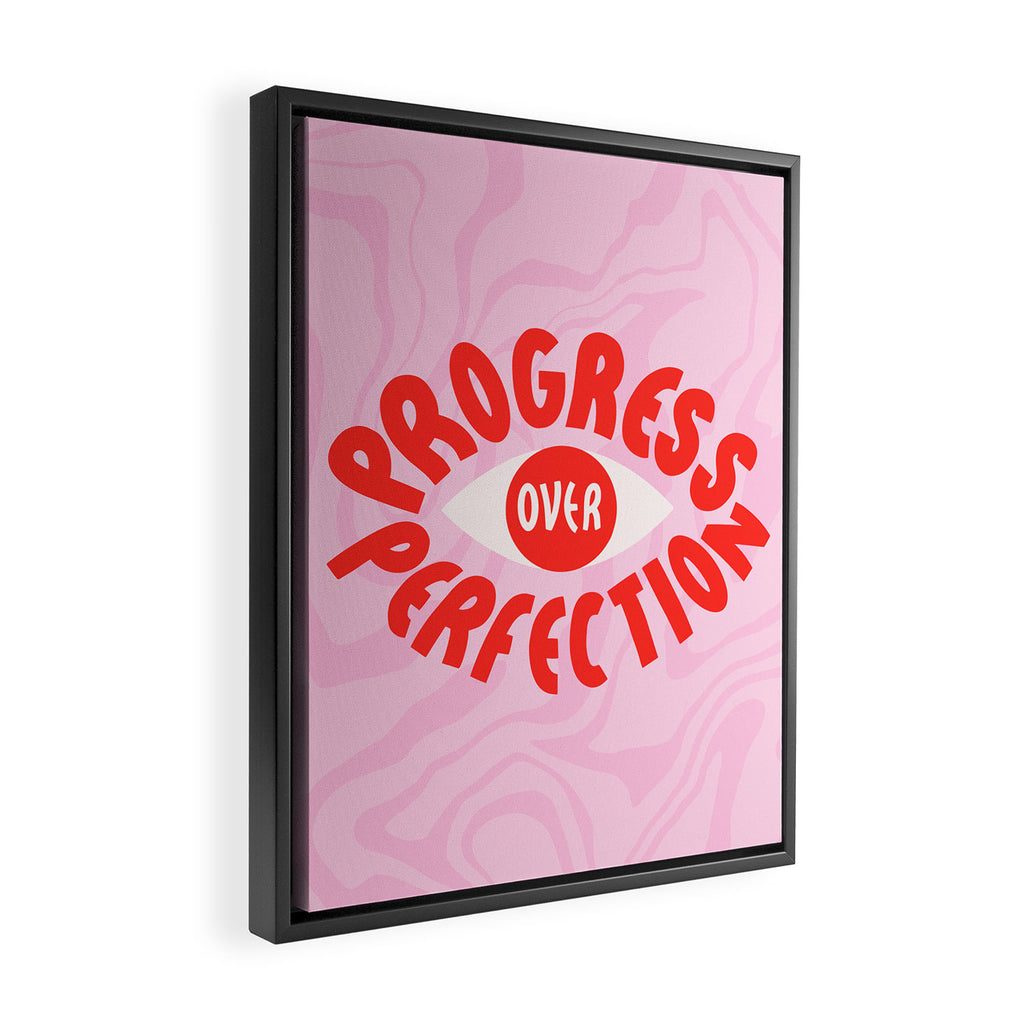 Progress over Perfection Framed Canvas Print Gallery Image 2