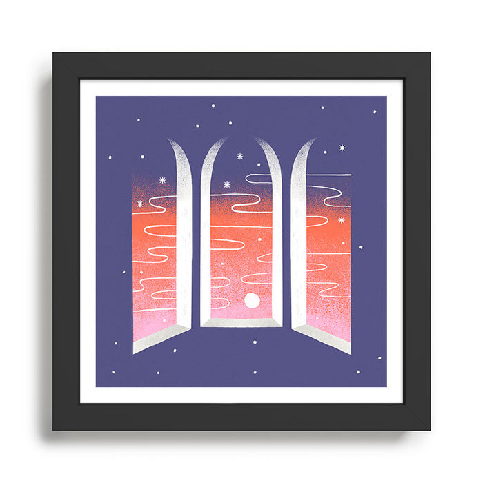 Sunset Through Windows Framed Art Print Gallery Image 1