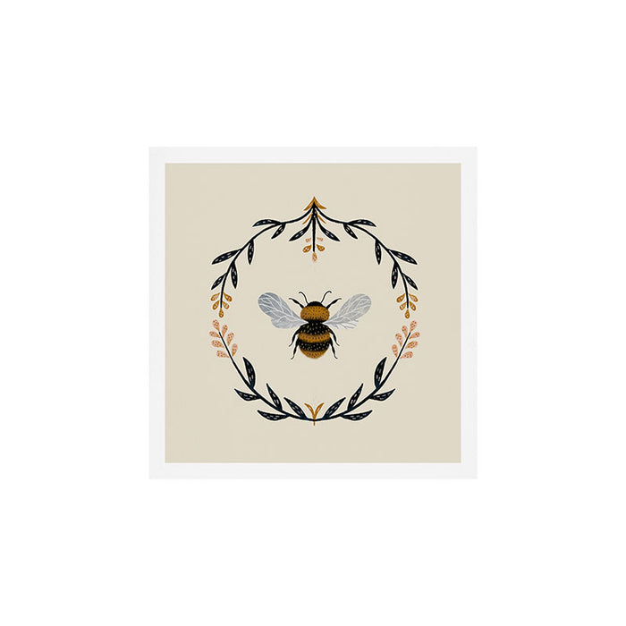Ode to the Bumblebee (in cream) Art Print Gallery Image 1