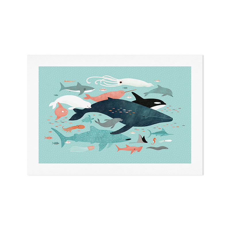 Under the Sea Menagerie Art Print Gallery Image 1