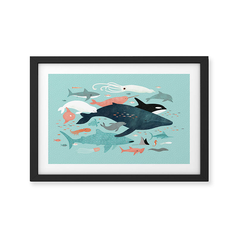 Under the Sea Menagerie Framed Art Print Gallery Image 2