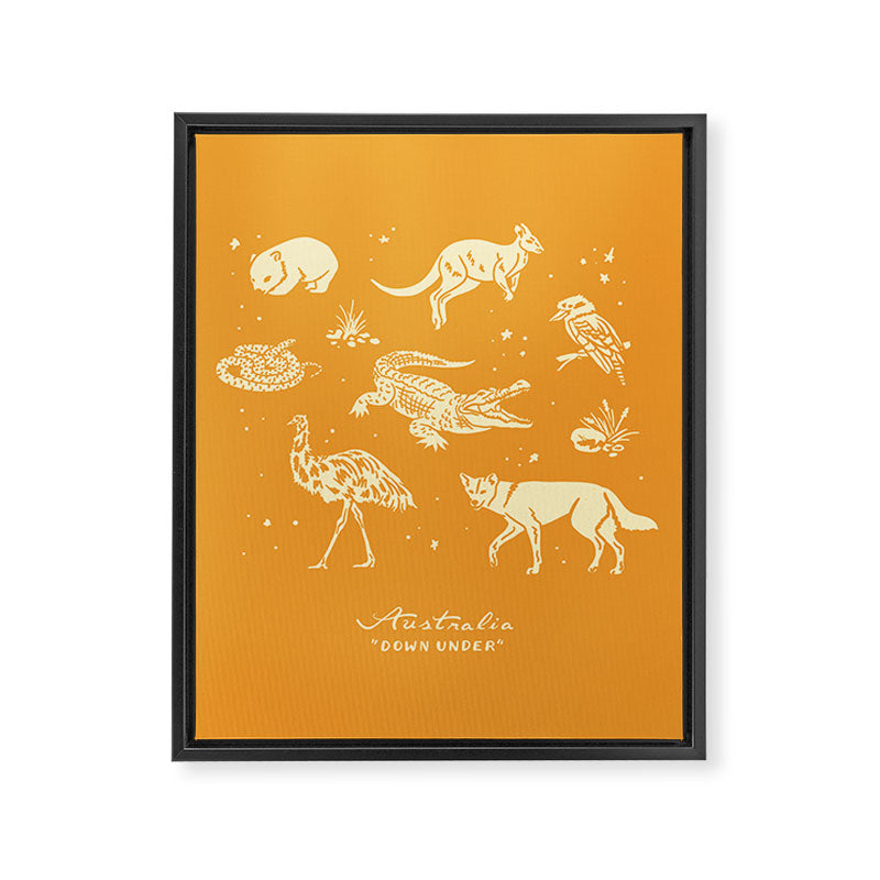 Animals of Australia Framed Canvas Print Gallery Image 8