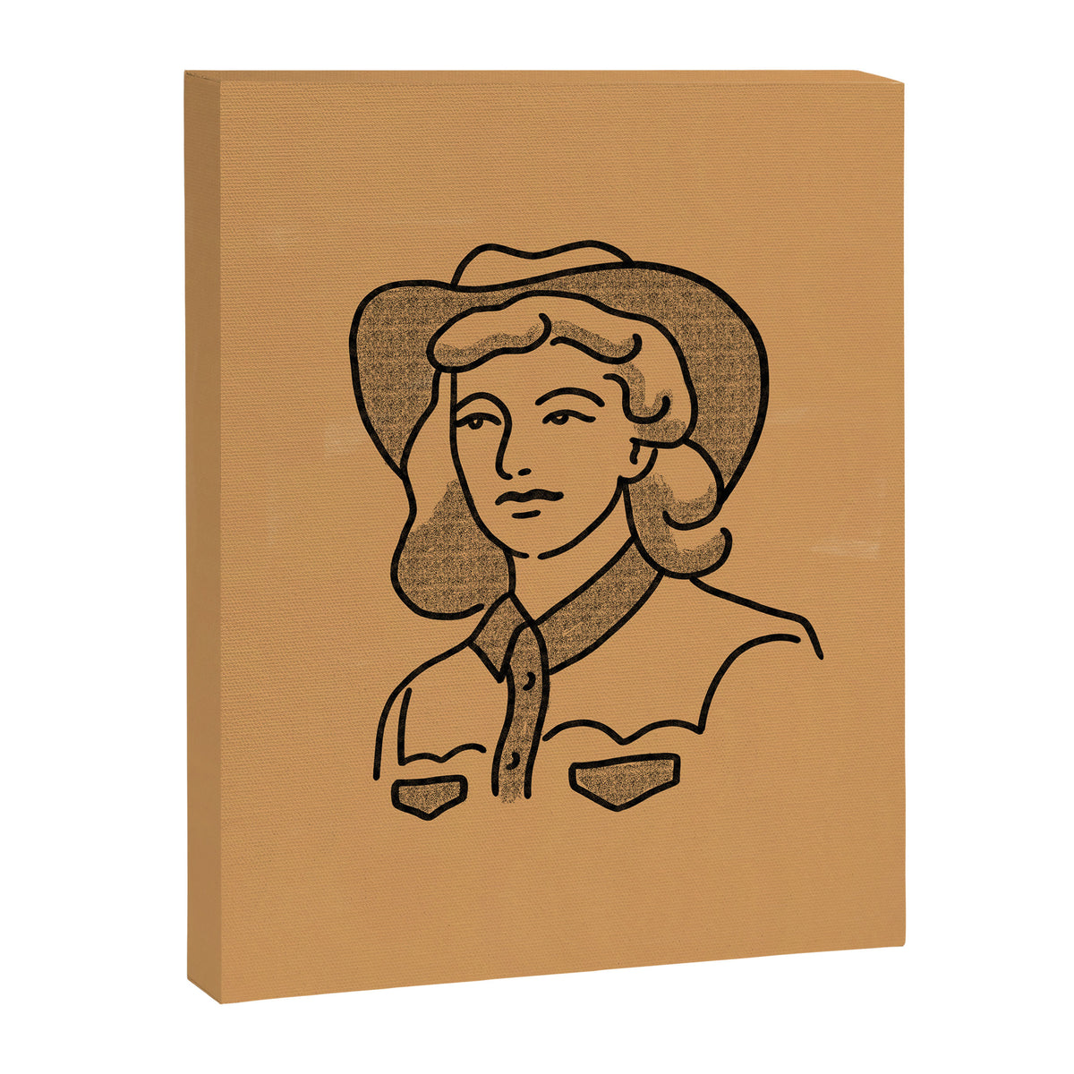 Cowgirl in Dusty Brown Canvas Print Gallery Image 6