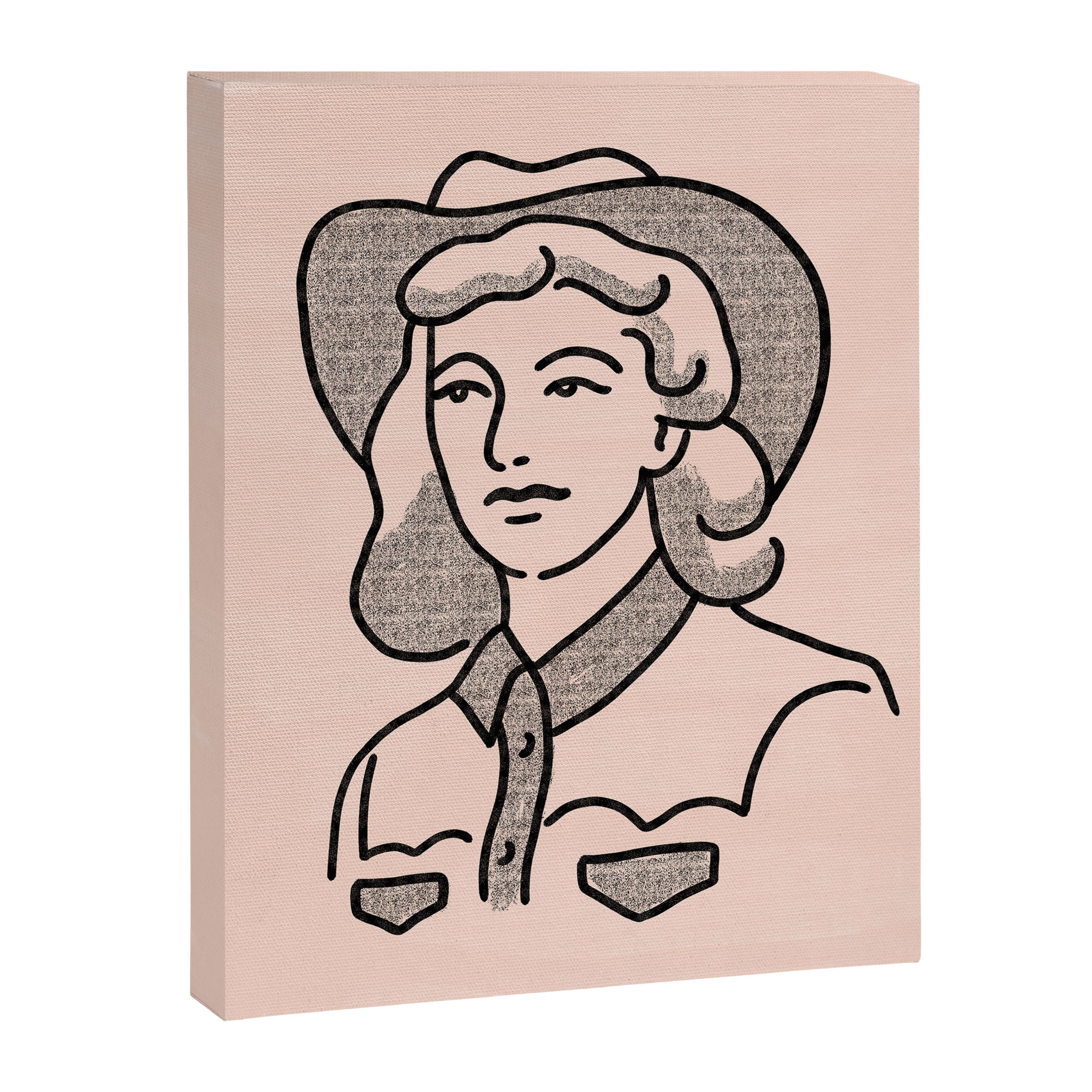 Cowgirl in Dusty Pink Canvas Print Gallery Image 6
