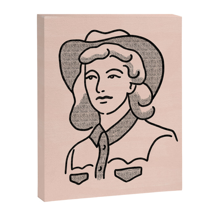 Cowgirl in Dusty Pink Canvas Print Gallery Image 1