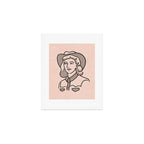 Cowgirl in Dusty Pink Art Print Gallery Image 1
