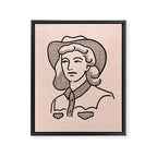 Cowgirl in Dusty Pink Framed Canvas Print Gallery Image 6