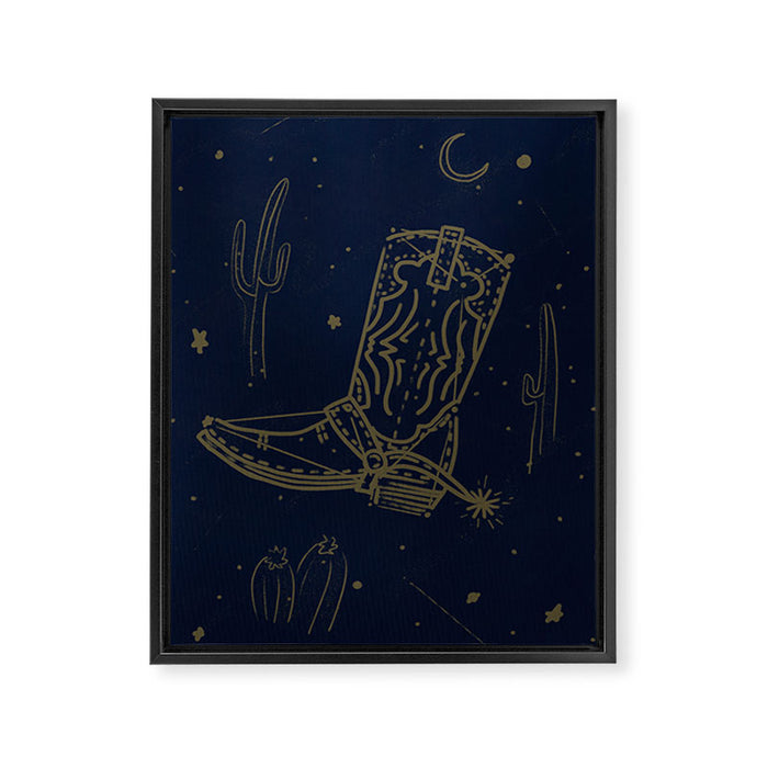 Follow the Western Star Framed Canvas Print Gallery Image 1