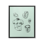 Fragments in Mint Framed Canvas Print Gallery Image 6
