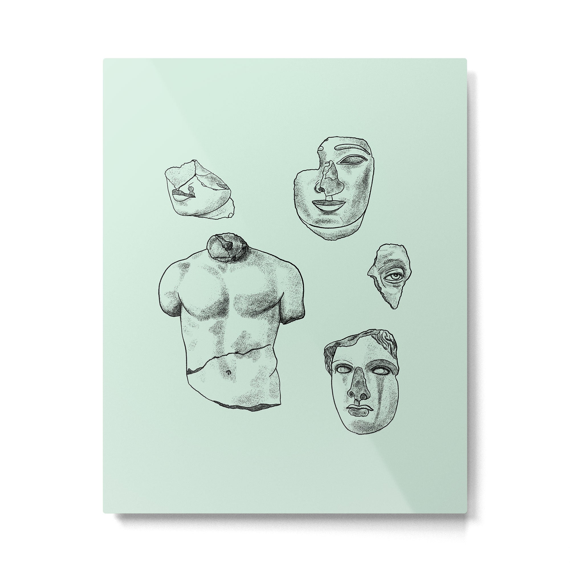 Fragments in Mint Metal Print Gallery Image 4