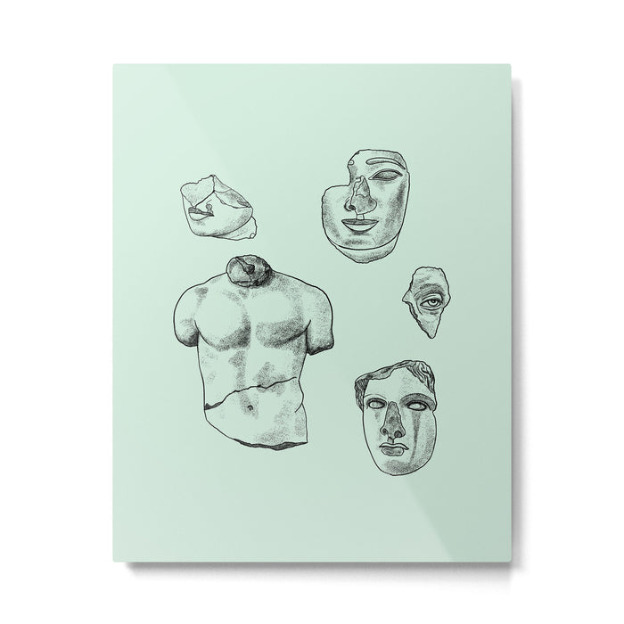 Fragments in Mint Metal Print Gallery Image 1