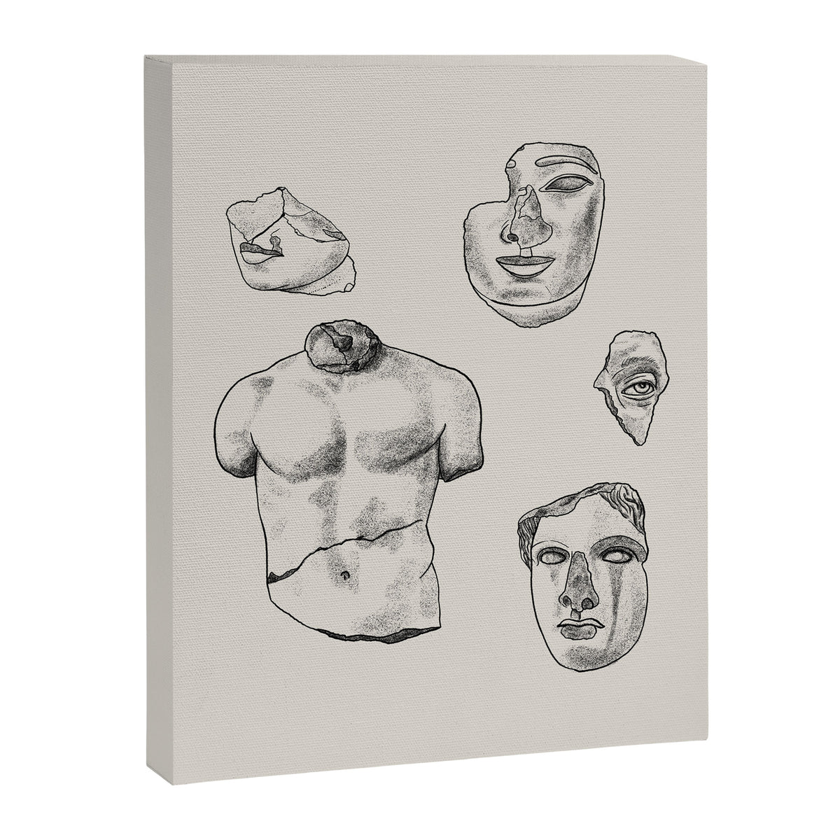 Fragments in Taupe Canvas Print Gallery Image 6