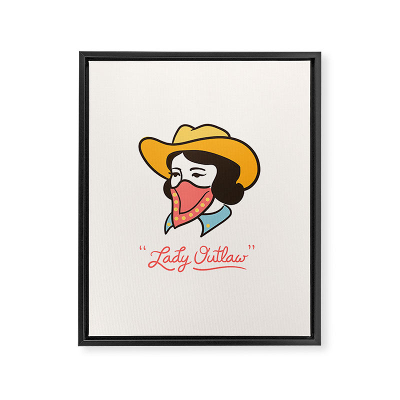 Lady Outlaw Framed Canvas Print Gallery Image 6