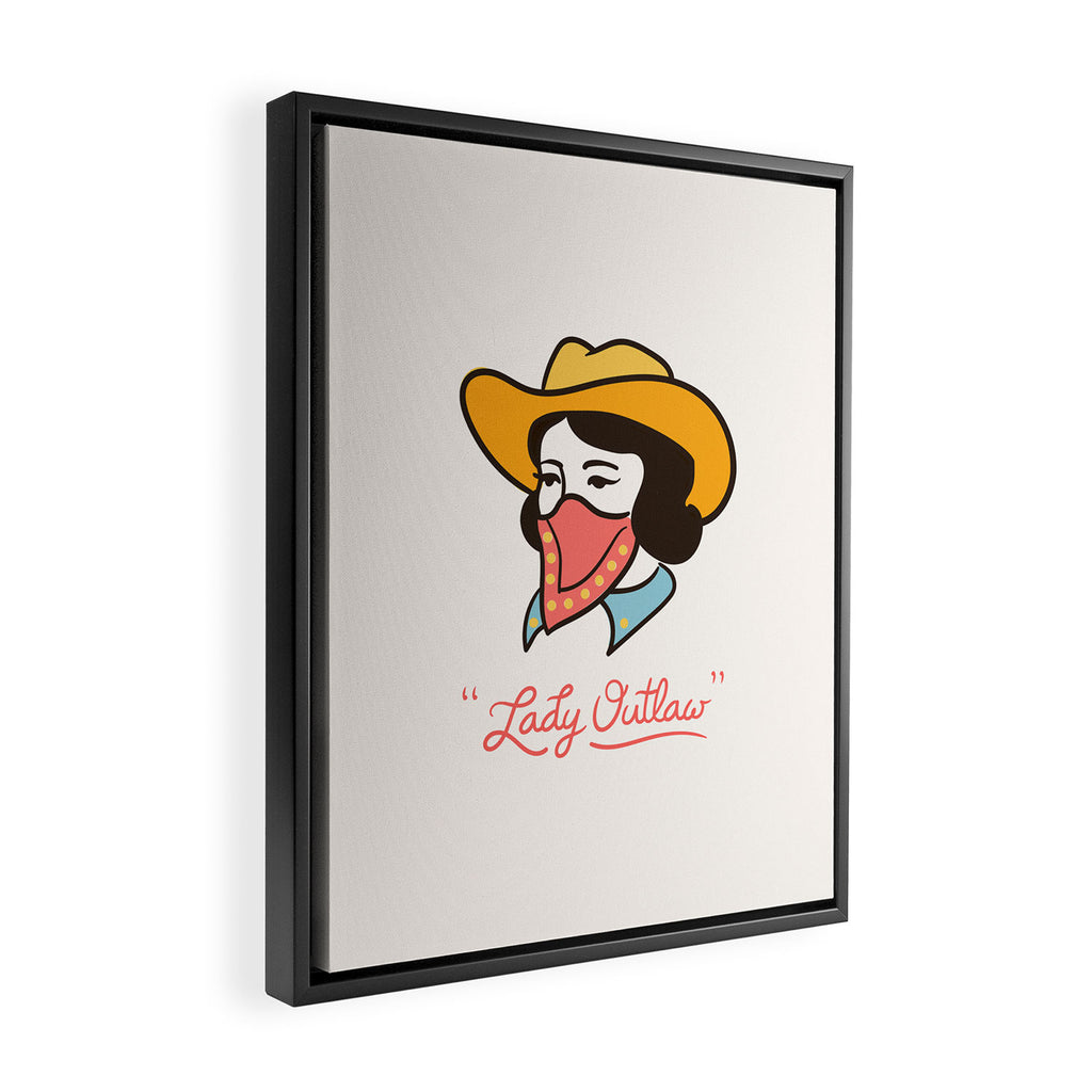 Lady Outlaw Framed Canvas Print Gallery Image 2