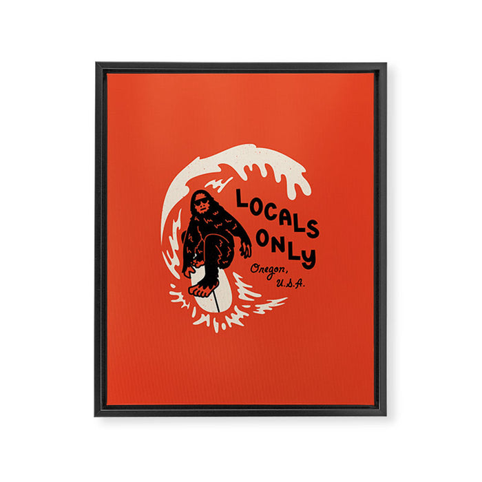 Locals Only Framed Canvas Print Gallery Image 1