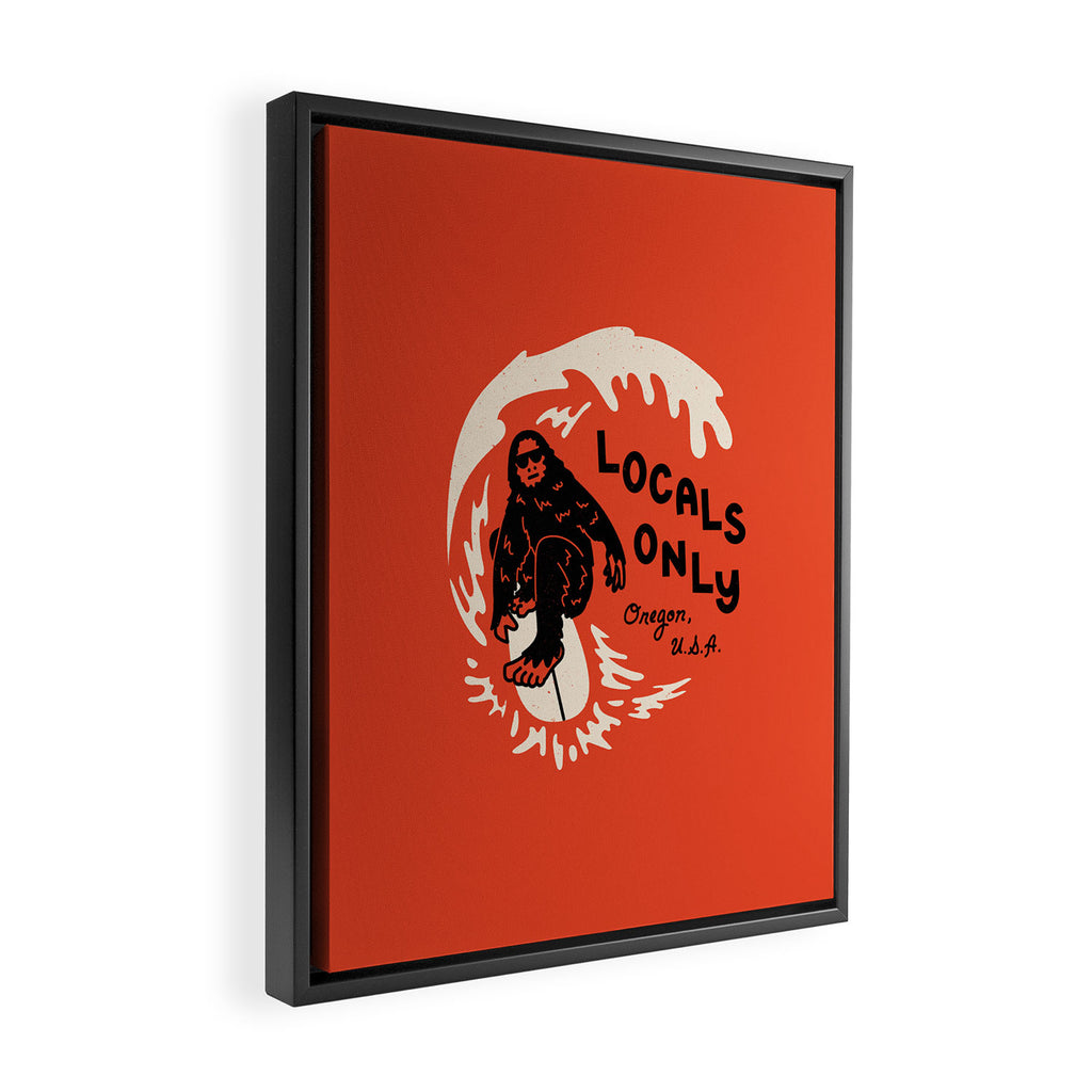 Locals Only Framed Canvas Print Gallery Image 2