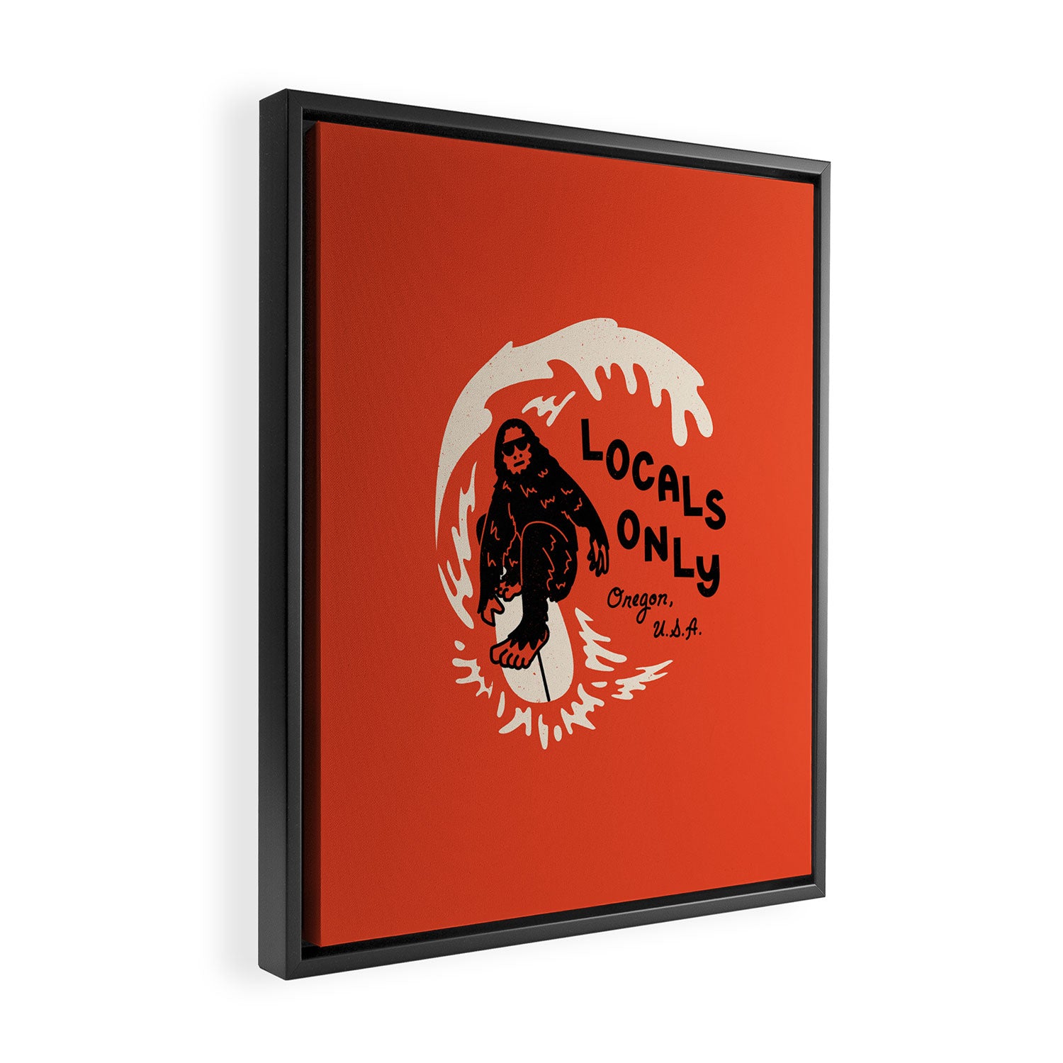 Locals Only Framed Canvas Print Gallery Image 2