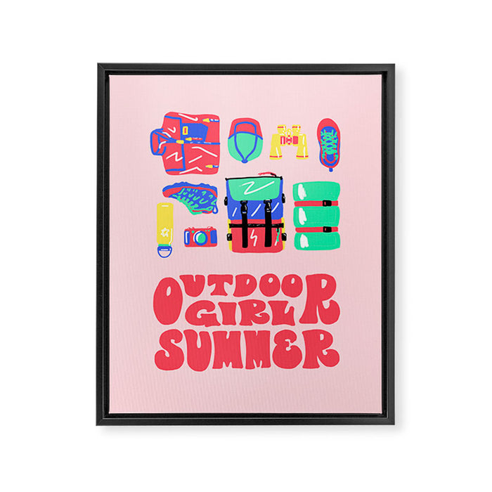 Outdoor Girl Summer Framed Canvas Print Gallery Image 1