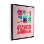 Outdoor Girl Summer Framed Canvas Print Gallery Image 2