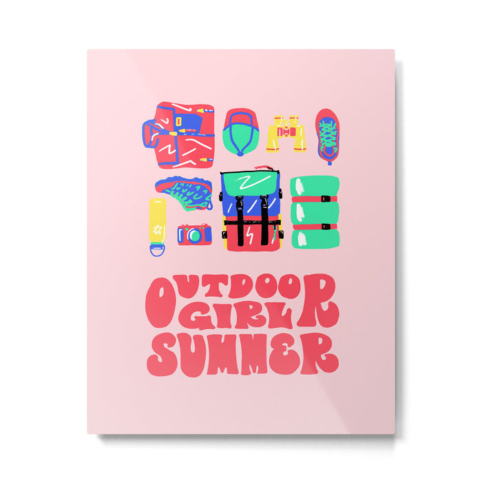 Outdoor Girl Summer Metal Print Gallery Image 1