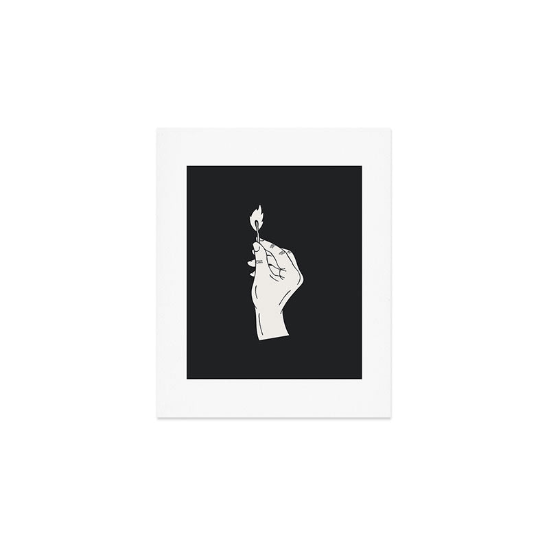 Strike a Light Dark Background Art Print Gallery Image 1