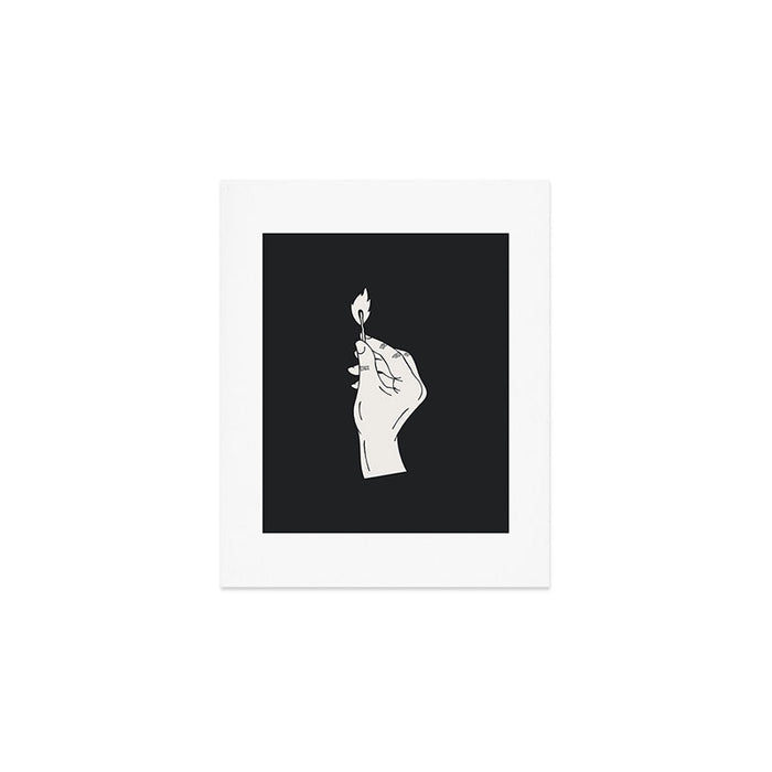 Strike a Light Dark Background Art Print Gallery Image 1