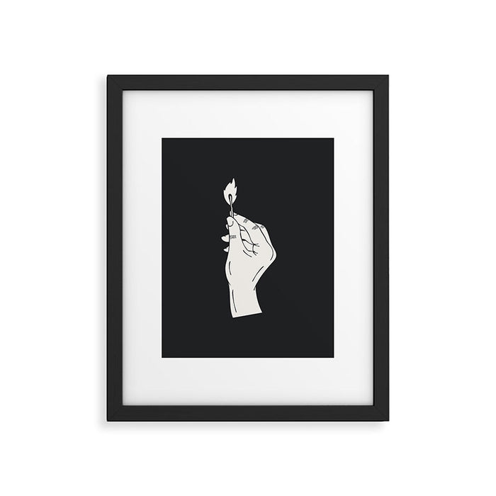 Strike a Light Dark Background Framed Art Print Gallery Image 1