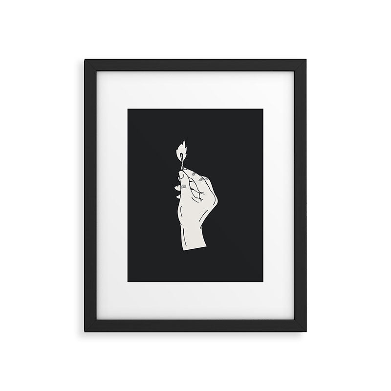 Strike a Light Dark Background Framed Art Print Gallery Image 5