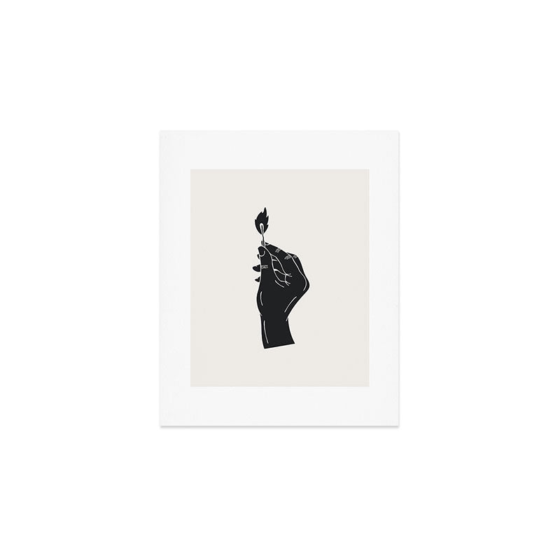 Strike a Light White Background Art Print Gallery Image 1