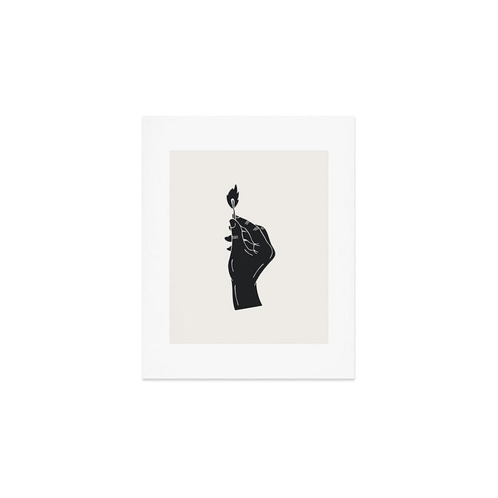 Strike a Light White Background Art Print Gallery Image 1
