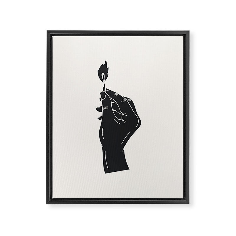 Strike a Light White Background Framed Canvas Print Gallery Image 6