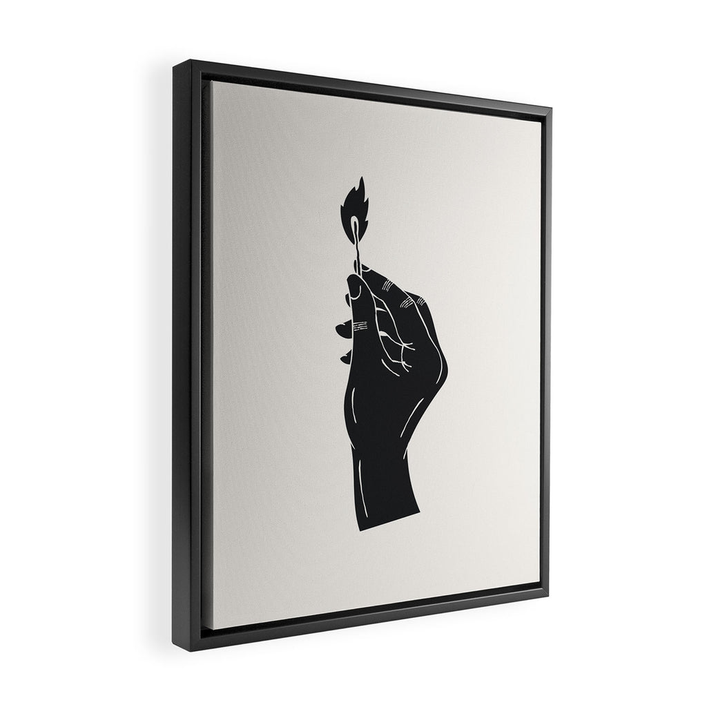 Strike a Light White Background Framed Canvas Print Gallery Image 2