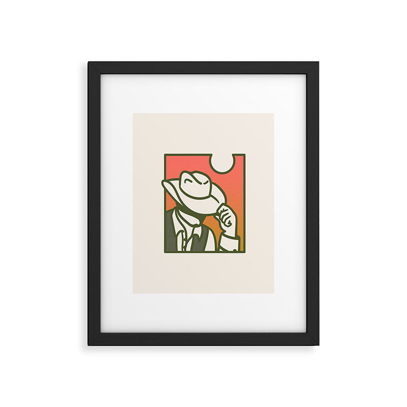 Sunset Cowboy Framed Art Print Gallery Image 4